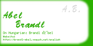 abel brandl business card